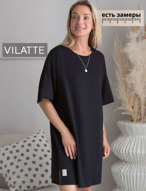 Платье из премиального хлопка с вышивкой на рукаве