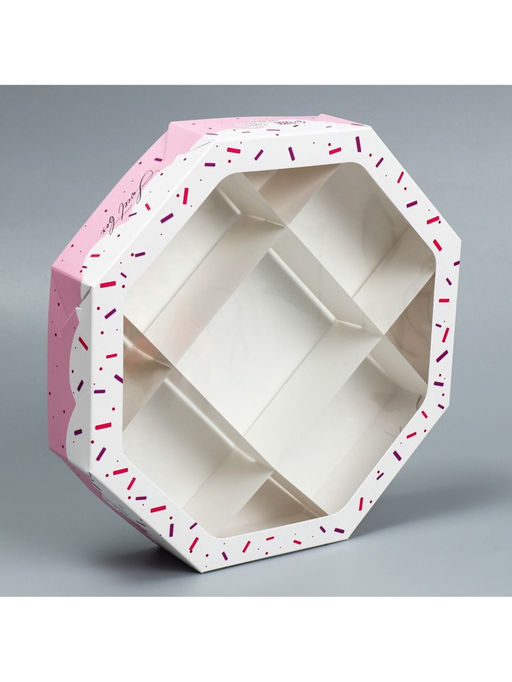 Цена за 5 шт. Коробка кондитерская, упаковка, Sweet box, 27×27×5 см