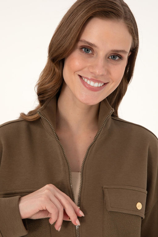 Женский свитшот цвета хаки Неожиданная скидка в корзине - U.s. polo assn фото 2