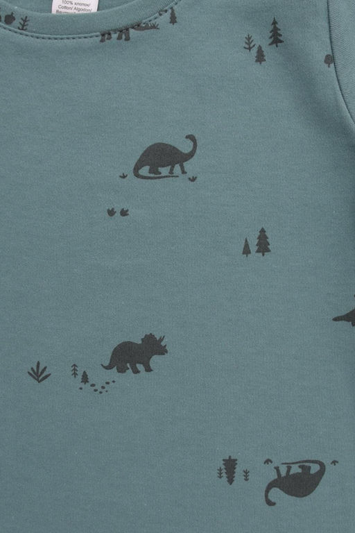 Crockid _ К 1552/темный малахит,лесные динозавры пижама дет  фото 3