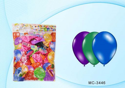 Цена за 30 шт.Шарик воздушный "BASIR" 10", 25см "Металлик ассорти" (MC-3446)