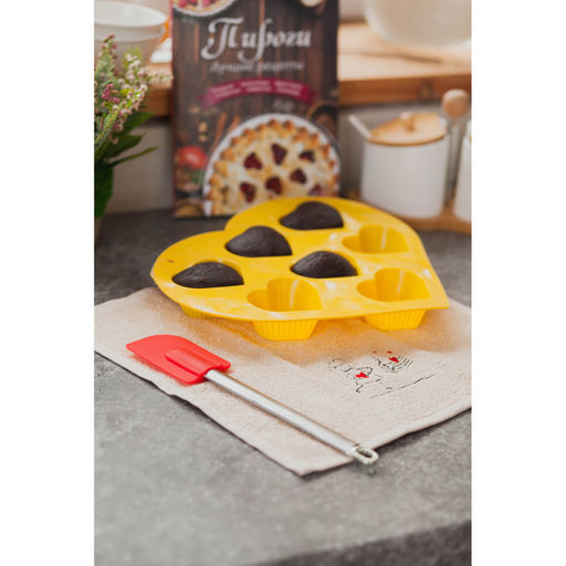 Лопатка кондитерская Доляна «Редмонд», 25,5 см, цвет красный