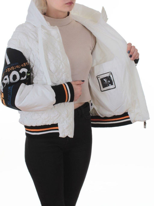 705 WHITE Куртка демисезонная женская (100 гр. синтепон) - Fashion фото 7