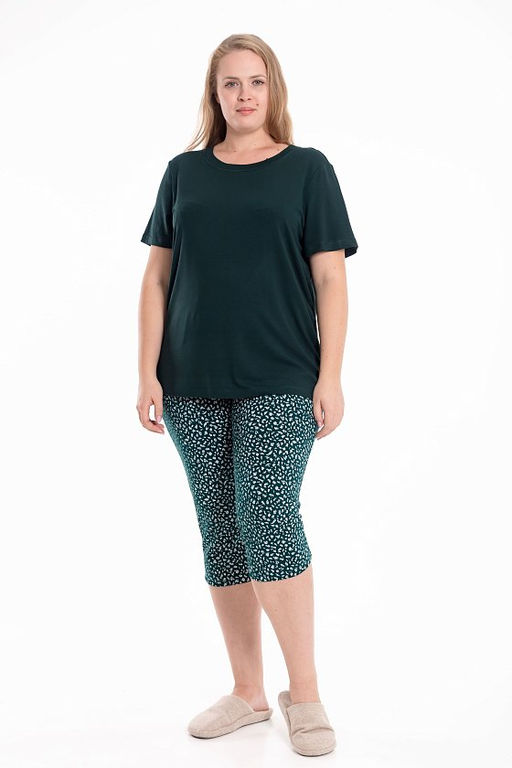 Пижама М325398зб зеленый/белый - Елена фото 2