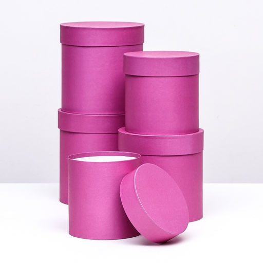 Набор шляпных коробок 5 в 1 Фуксия, 20 20 2013,5 13,5 13,5 см - UPAK LAND фото 12