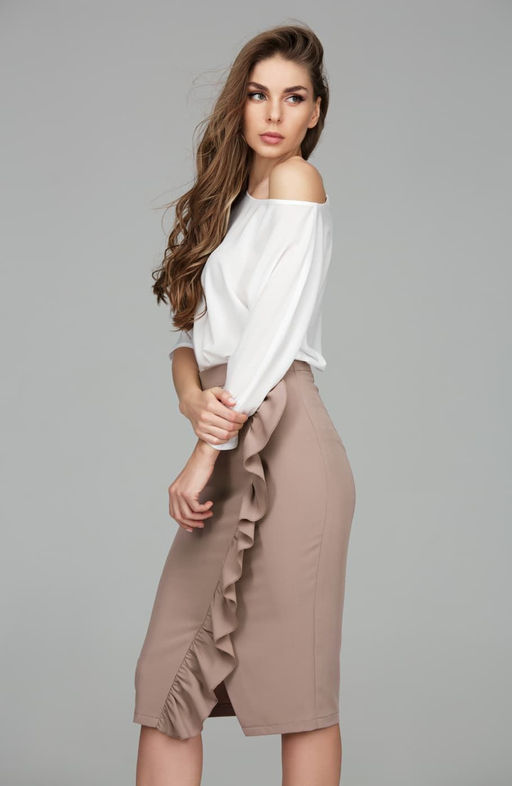 Юбка карандаш мокко - Donna saggia фото 4