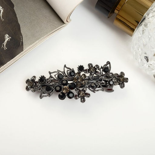 Заколка - автомат для волос «Грациозо», цветы, 7 см