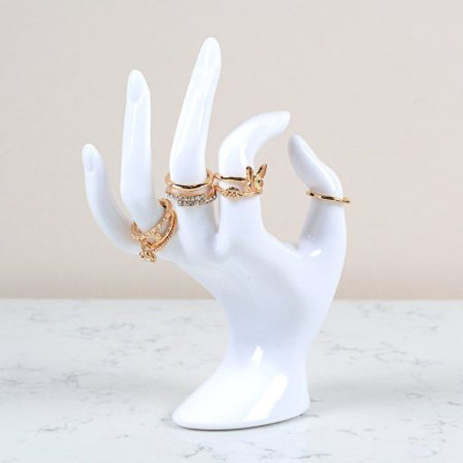 Подставка для украшений рука белая 10x7x16.5 / JIN-16W /уп 50/ - Галеонтрейд фото 2