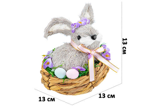 Пасхальное украшение 13*13*13 см "Кролик в гнезде"