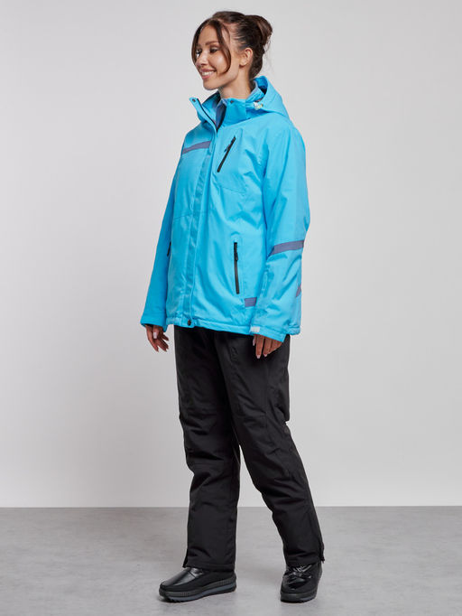 Горнолыжный костюм женский большого размера зимний голубого цвета 03382Gl - Chunmai фото 2