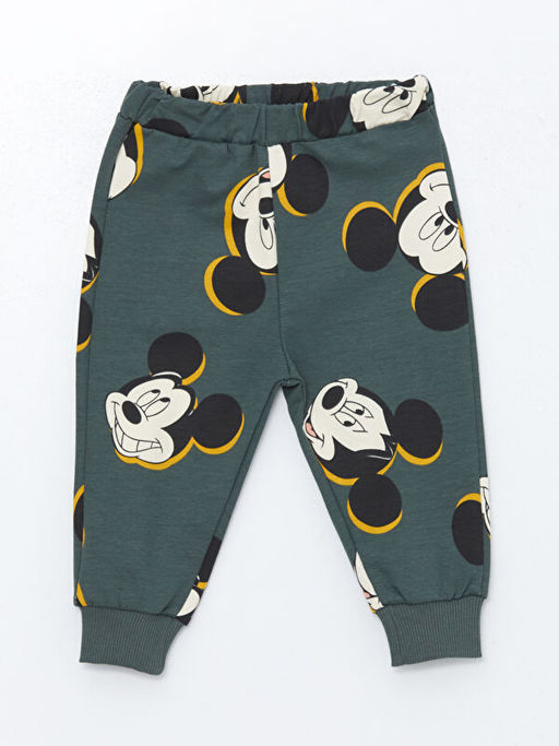 Beli Lastikli Mickey Mouse Bask?l? Erkek Bebek E?ofman Alt