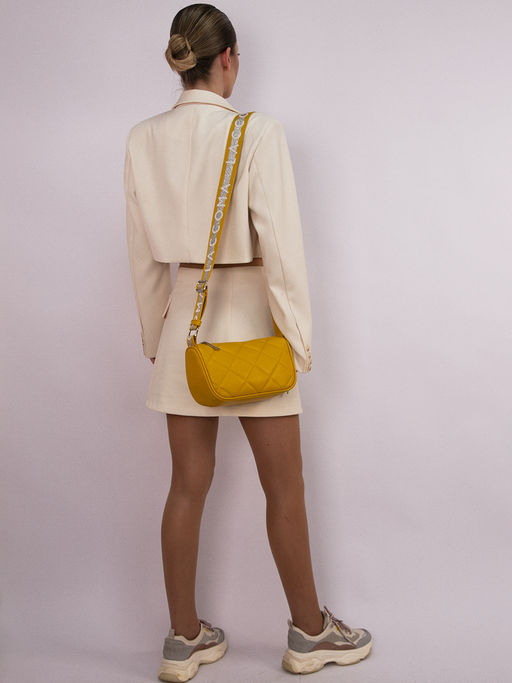 LACCOMA сумка Мелани-Ф826-желтый эко кожа хлопок фото 8