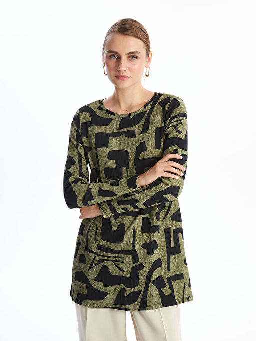 Bisiklet Yaka Desenli Kad?n Tunik