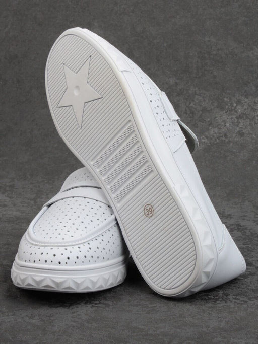 03-DXT50-3 GRAY Лоферы женские (натуральная кожа)