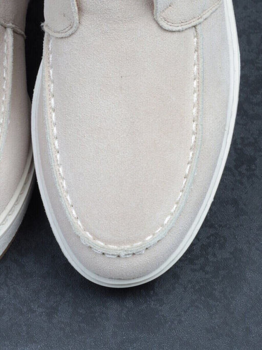 01-5173-5 BEIGE Ботинки демисезонные (натуральная замша, байка)