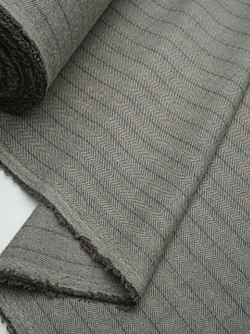 Шерсть костюмная Елочка-полоска цв.серо-бежевый с зеленым оттенком, ш.1.55м, шерсть-65%, п/э-35% - Купава фото 8