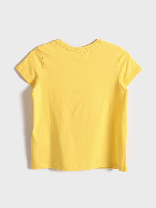 Bisiklet Yaka Basic K?sa Kollu K?z ?ocuk Ti??rt