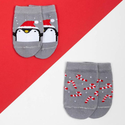 Набор носков Крошка Я "Пингвин", 2 пары, 6-8 см