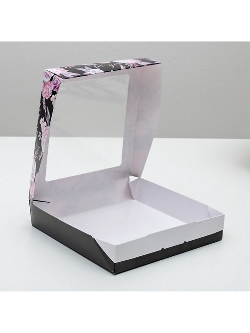 Цена за 5 шт. Кондитерская упаковка, коробка с ламинацией «Нежность», 20 х 20 х 4 см