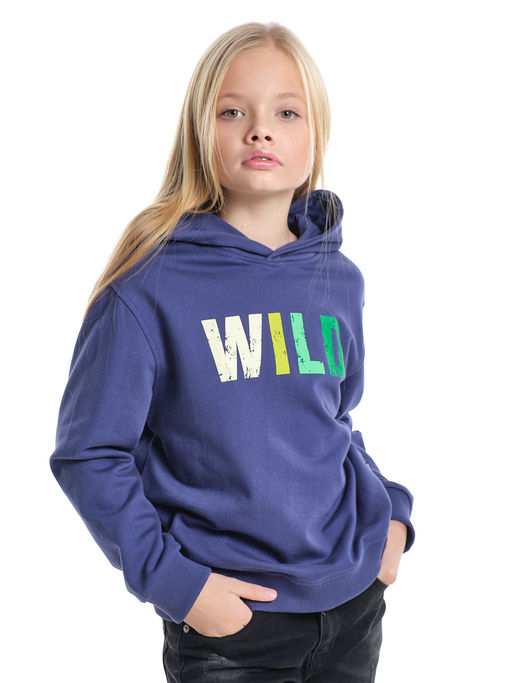 Толстовка с принтом WILD UD 8063 синий - Mini maxi фото 4