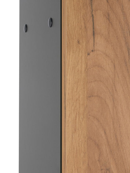 Стеллаж для ванной комнаты «Пронто», 660×230×1850 мм, цвет графит/дуб золотой