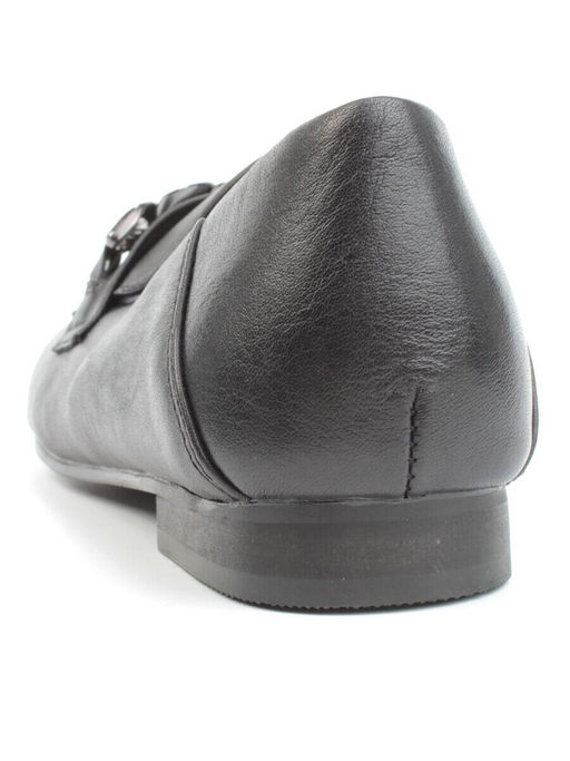 03-DCO117-1 BLACK Лоферы женские (натуральная кожа)