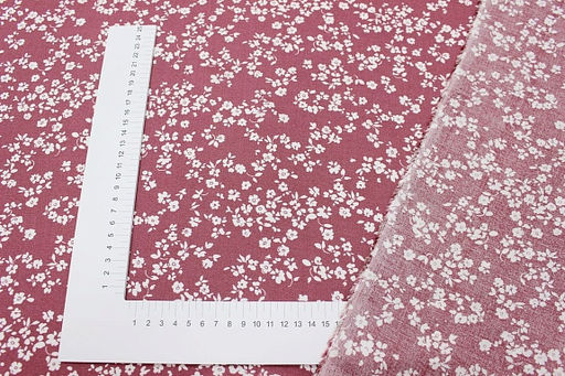Штапель Цветочный вихрь цв.лилово-розовый, СОРТ2, ш.1.45м, вискоза-100%, 100гр/м.кв - Купава фото 12