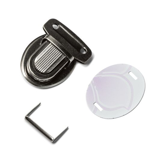 Фурнитура сумочная металл PRYM 417976 Замок для сумки 26х35 мм 1 шт. СК/Распродажа под состаренное серебро