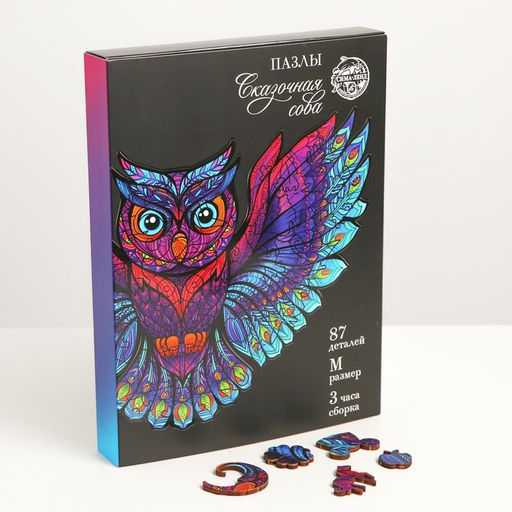 Пазлы фигурные Сказочная сова - Puzzle фото 4