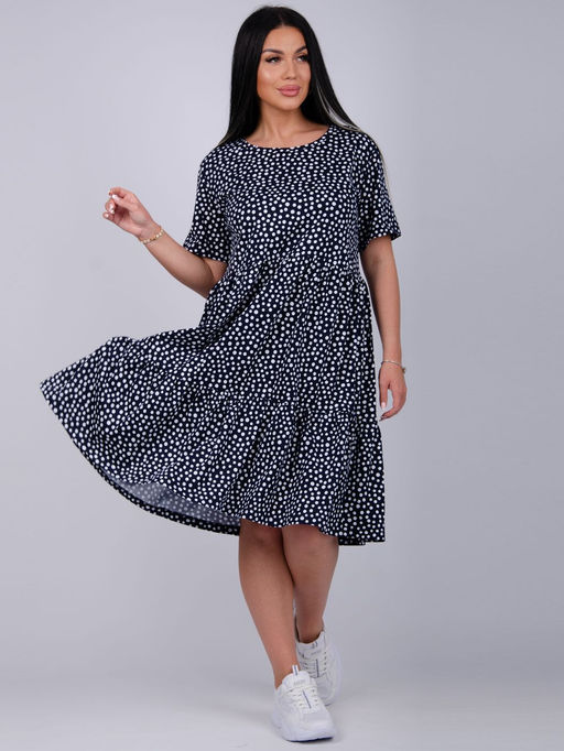 Платье "Касадея" горох, трикотаж (М)