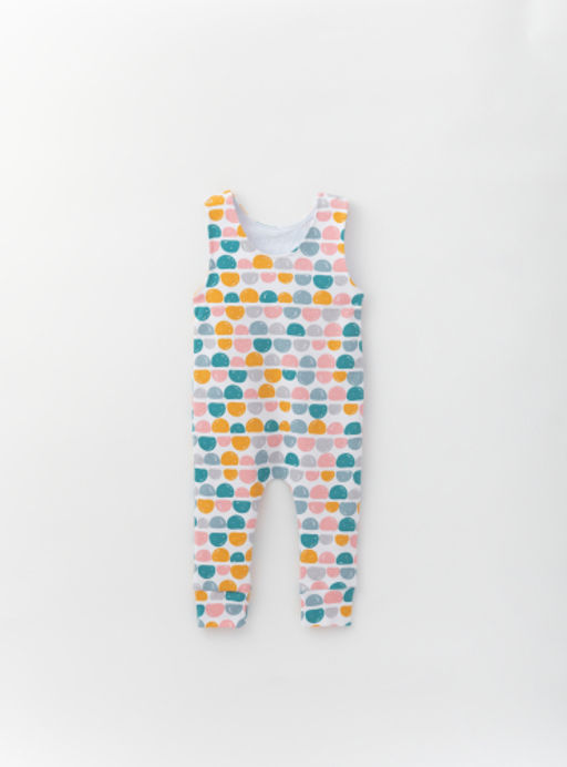 Полукомбинезон из хлопкового интерлока, цвет/камни - Lesi kids фото 2