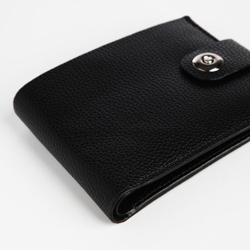 Портмоне мужское, на магните, отдел для купюр, карт, монет, чёрное