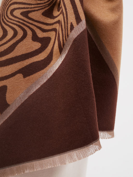 В составе шерсть и кашемир! теплый двусторонний палантин - Tantino фото 4