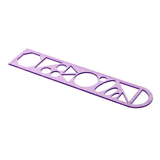 Цена за 12 шт. Линейка трафарет - транспортир, 3 в 1, 20 см, тонированная, флуоресцентная, МИКС - Calligrata фото 3