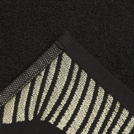 Полотенце махровое Love Life Leaves 70×140 см, 100% хлопок, 360 г/м², черное