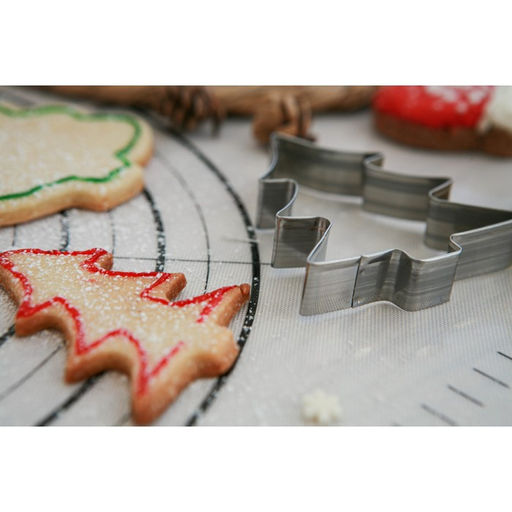 Цена за 2 шт. Форма для печенья новогодняя Доляна Ёлочка, металл, 6.5?8?1.5 см, серебристая  фото 4