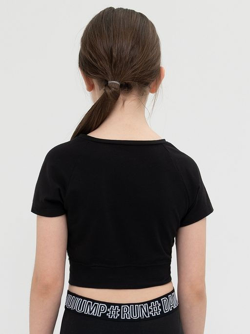 PELICAN, футболка-топ для девочек, Черный