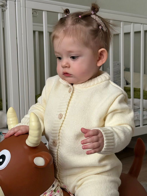 Молочный полушерстяной комбинезон - Kogankids фото 9