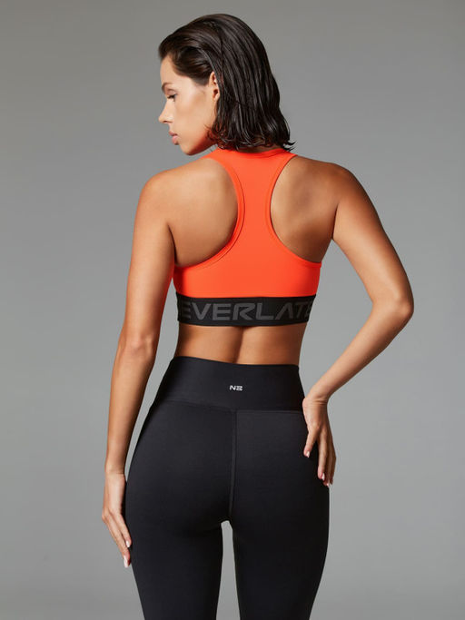 1938 Спортивный топ-бра с черной брендированной резинкой