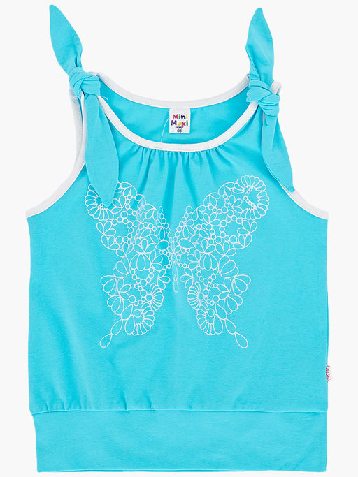 Футболка-топ UD 0359 голубой/белый кант - Mini maxi фото 15