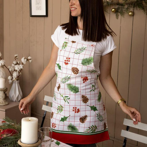 Фартук Доляна New Year 60х65см, 100% хлопок, рогожка 164 г/м2  фото 9