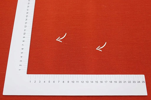 Лен с вискозой с эффектом мятости цв.Темно-оранжевый терракот, СОРТ2, ш.1.4м, лен-53%, виск-47% - Купава фото 4