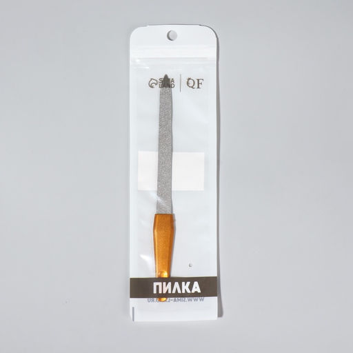 Цена за 2 шт. Пилка металлическая для ногтей, 17 см, на блистере, цвет золотистый