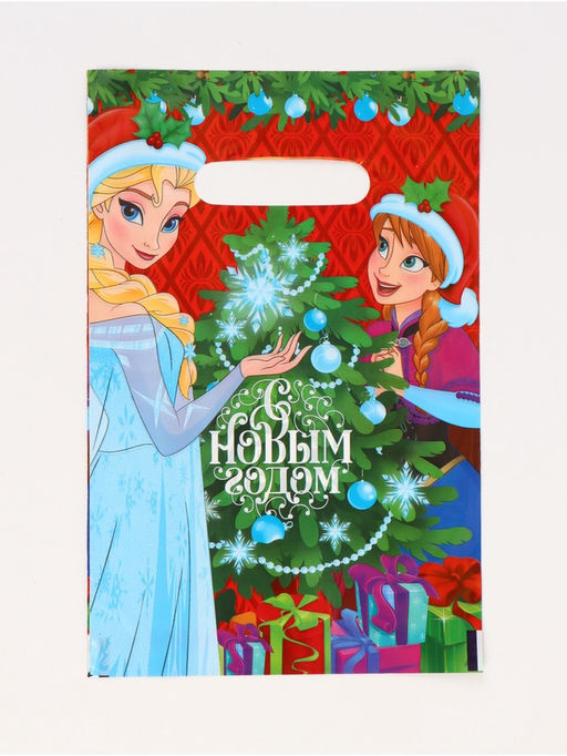 Цена за 2 шт. Набор пакетов полиэтиленовых 15 шт, «Новый год», 20 х 30 см