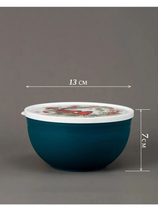 СНЕГИРИ - миска 0,6л с крышкой - Полимербыт фото 2