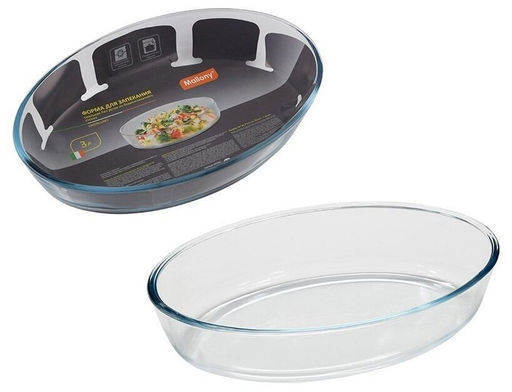 Форма для запекания CRISTALLINO, 3л, из боросиликатного стекла, овальной формы, б/р 005565