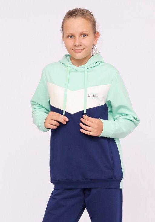 CRB wear / CWJG 90114-38 Костюм для девочки (толстовка, брюки),ментоловый/Ex.Cherubino