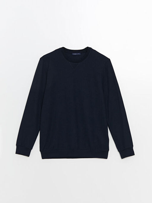 Bisiklet Yaka Uzun Kollu Erkek Sweatshirt