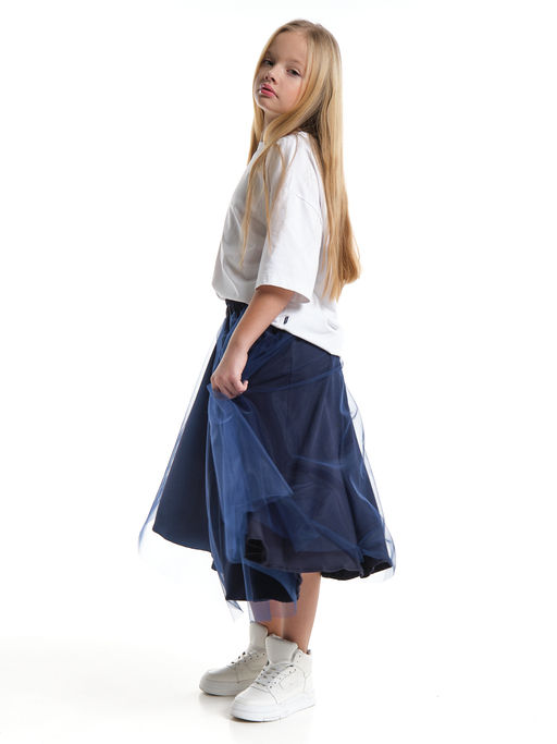 Юбка пачка длинная из фатина 22-7608 черный/зол. звезды - Mini maxi фото 38