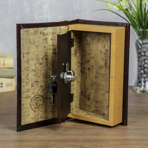 Шкатулка книга-сейф «Мой капитал», дерево, 21×13×5 см